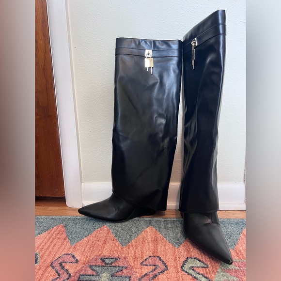 Shoes - Fold Over Wedge Boot with Lock